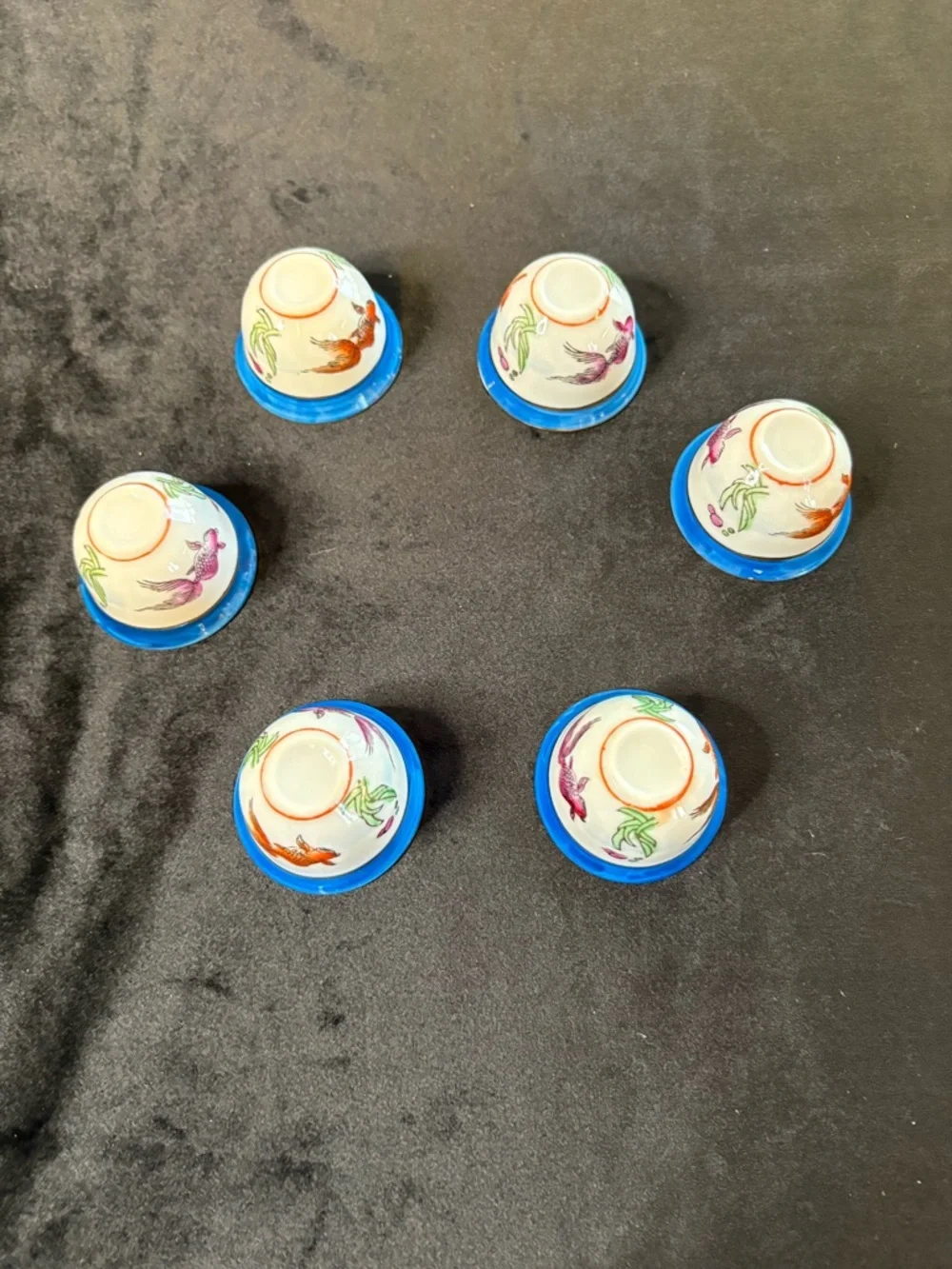 Vintage Chinese Miniature Fish-Themed Tea Serving Set - Picture 13 of 16